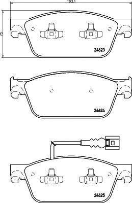 HELLA PAGID 8db355014981 -  Комплект тормозных колодок, дисковый тормоз